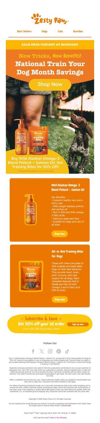 ⏰ Final hours! Last chance for 50% OFF Training Bites 🌟