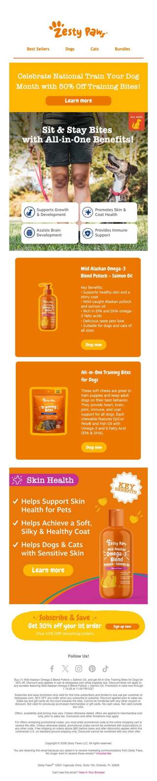 🤓 Train smarter and SAVE 50% on tasty Training Bites! 🧡