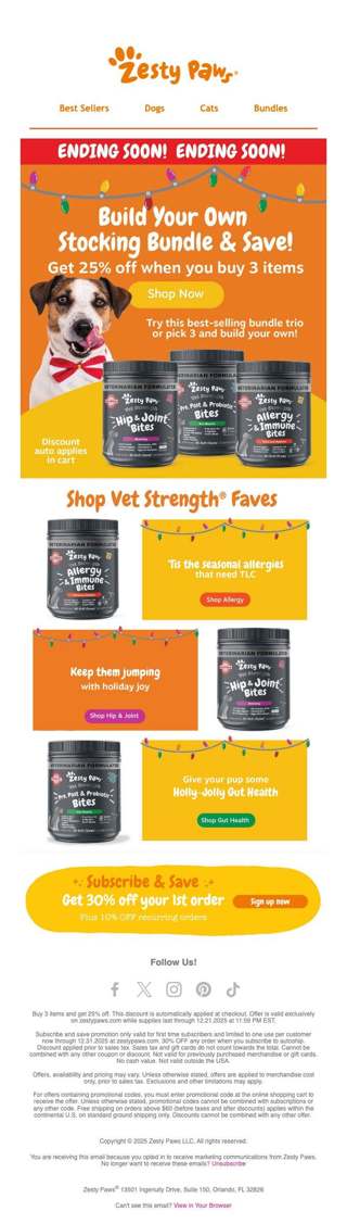 ✨ Final days to save! Buy 3 & get 25% OFF 🎅