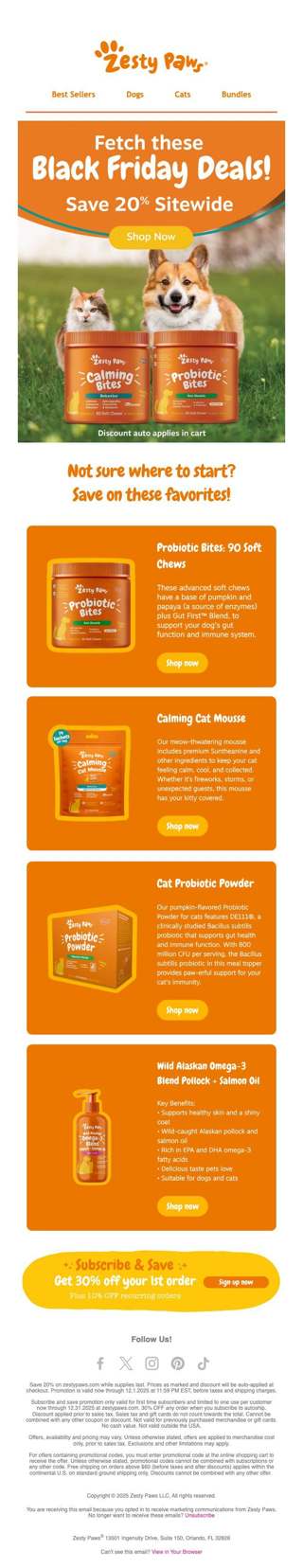 🐶 A healthy gut starts here! 💚 Shop Black Friday savings on Probiotic Bites & more 🐱