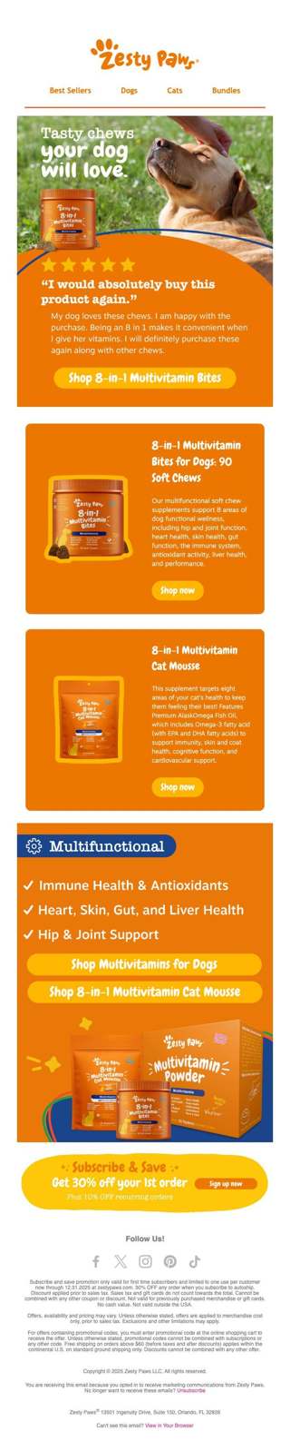 🐶 Give your pet the 8-in-1 multivitamin support they deserve! 🐱