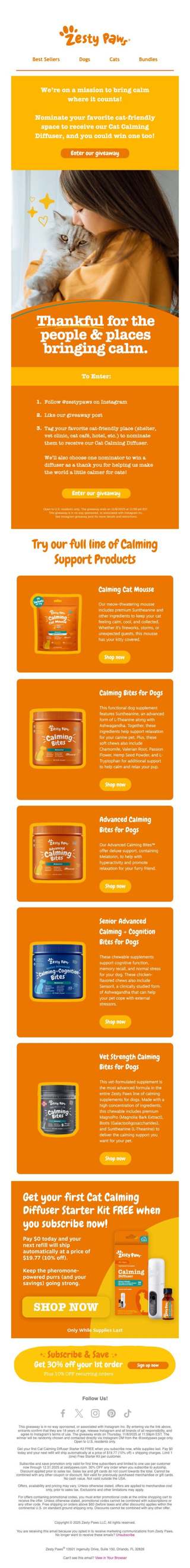 🏆 Purrs, calm, and a giveaway you'll love 🧡
