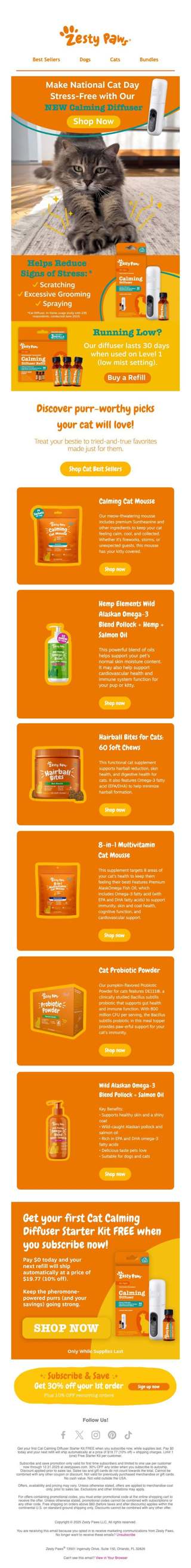 🐱 Make National Cat Day stress-free! 🧡