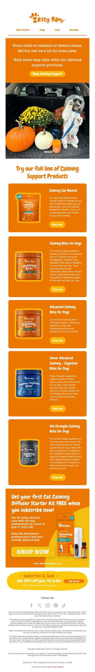 🎃 Keep calm & trick-or-treat on! 🍬 Plus, get a FREE Cat Calming Diffuser 🐱