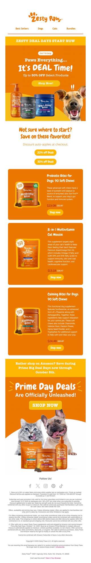 💥 Zesty Deal Days are here! Up to 30% OFF starts now!