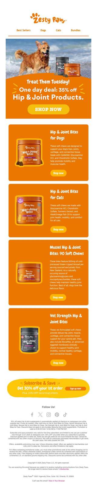 🌟 Today only! 35% OFF Hip & Joint Supplements 🐶🐱