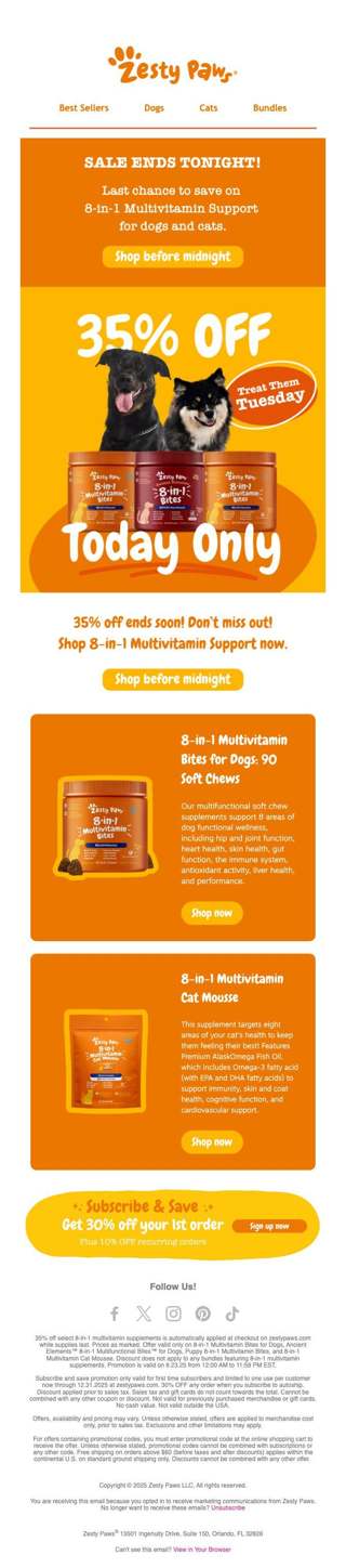 🚨 ONLY A FEW HOURS LEFT! 35% OFF 8-in-1 Multivitamin products ends tonight! ⏰
