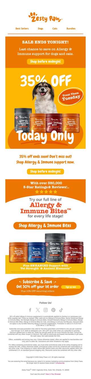 🚨 ONLY A FEW HOURS LEFT! 35% OFF Allergy & Immune Support ends tonight! ⏰