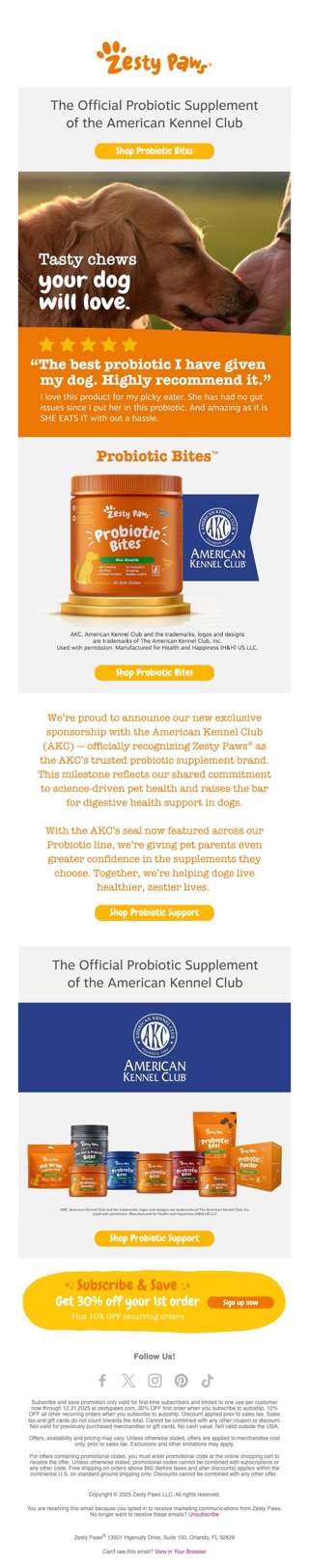 Probiotics pups love – now trusted by the AKC! 🐶🐾