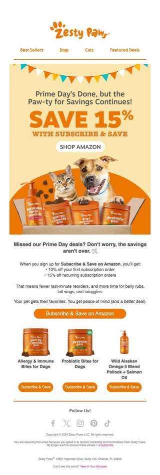 No Prime Day? No problem. Keep saving with Amazon Subscribe & Save 🛒