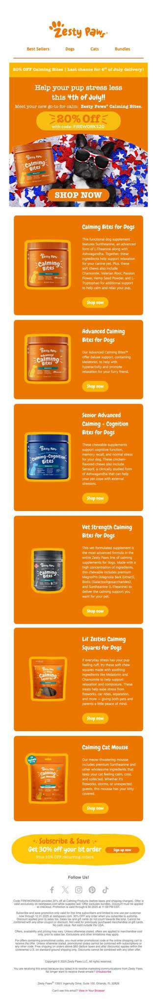 🧨 20% OFF Calming Products Starts NOW 🎇