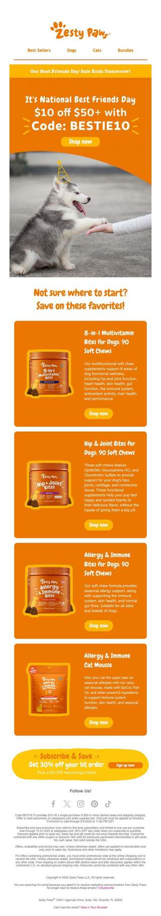 ⏰ Just 1 day left! ⏳ $10 off for your furry bestie ends tomorrow