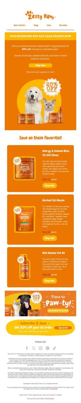 📣 25% OFF sitewide starts now! 🐶🐱