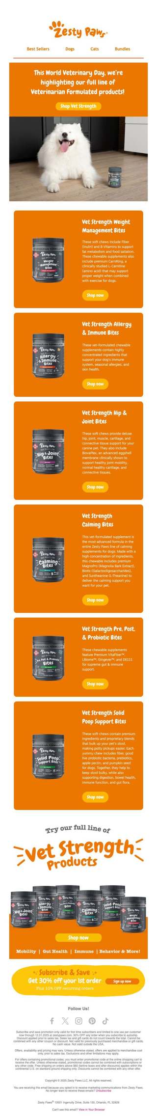 Vet-formulated, pet-loved 🩺🧡 Discover our full line of Vet Strength products!