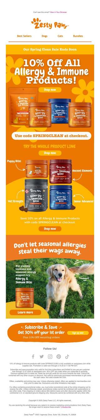 🌼 Save on Allergy & Immune Products during our Spring Clean Sale! 🧡