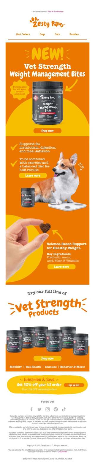 NEW! Vet Strength Weight Management Bites 🧡