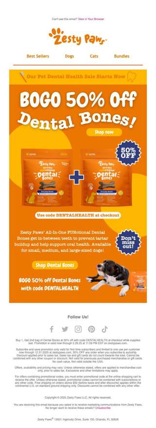 🐶🦴 BOGO 50% OFF Dental Bones starts now! 🦷