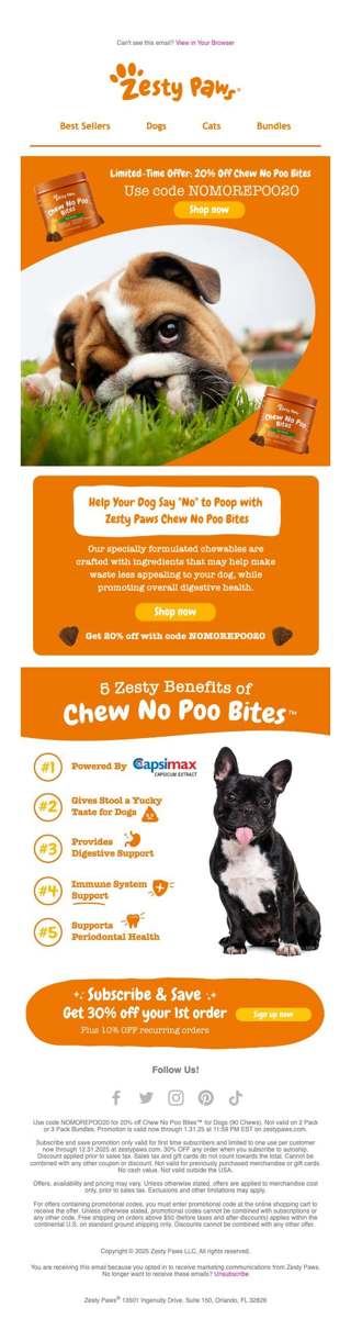 💩 Stop the stink (& save!) with Chew No Poo Bites