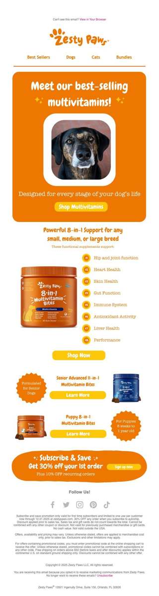 Multivitamin support for every stage 🐶