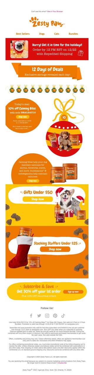 🚨 Holiday shipping ends soon! 👀 Plus, peek the Daily Deal!