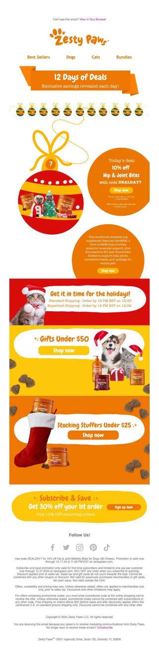 🎁 Deal #7: Give your pet the gift of comfort & mobility! 🐾