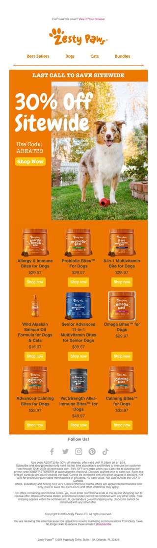 Final hours for 30% off..
