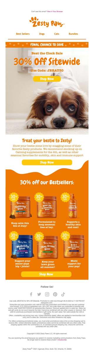 30% off ending soon!