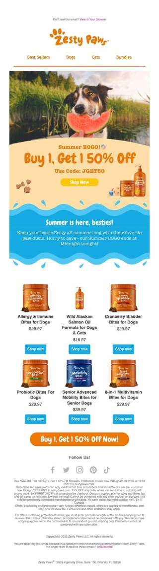 Last call for 50% off!