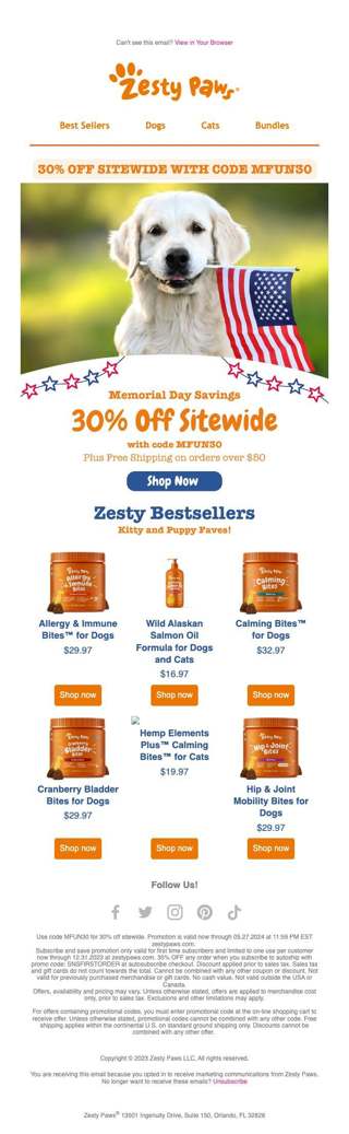 30% OFF SITEWIDE!