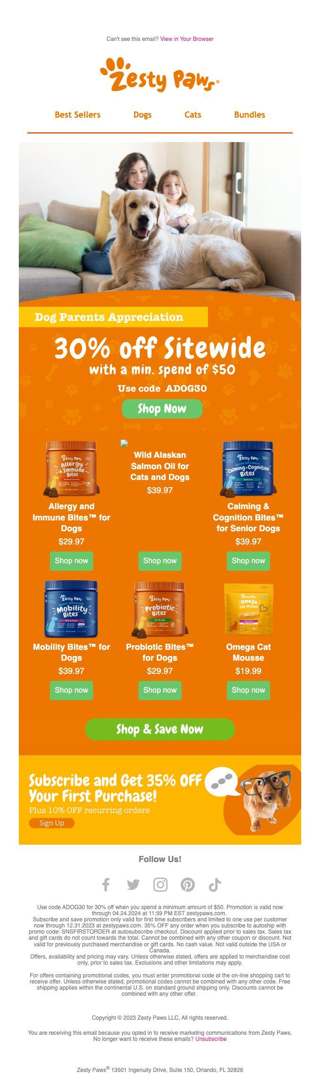 Last Call for 30% off Sitewide!