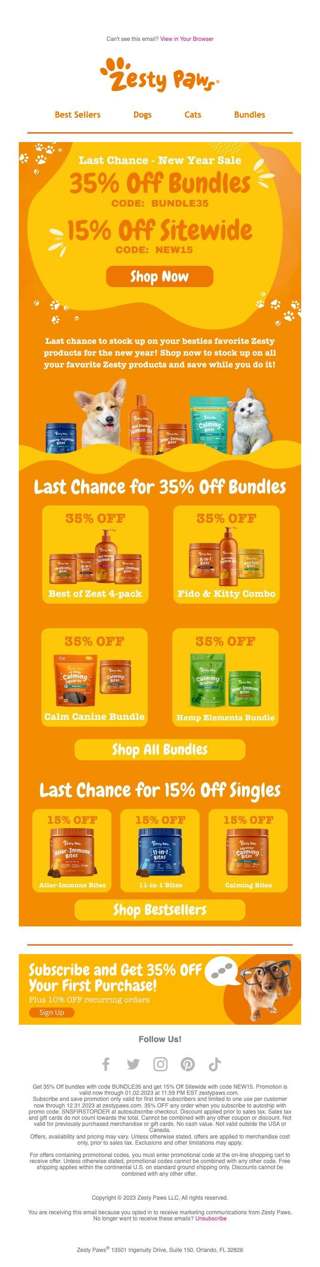 Last chance for up to 35% off!