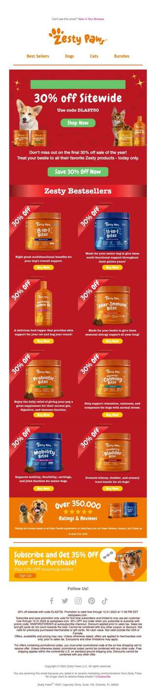 30% off for 24 HOURS ONLY!