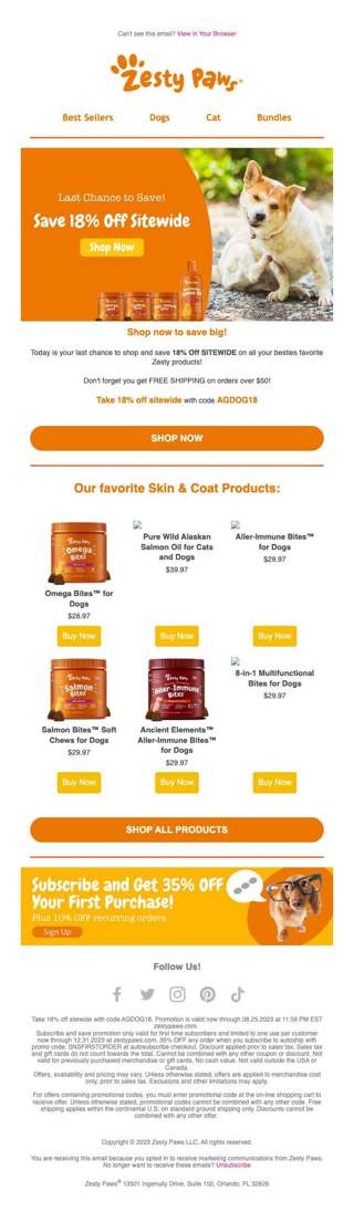 Last Chance to Save 18% off!