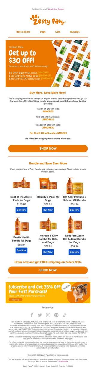 Our Buy More, Save More Event STARTS NOW!