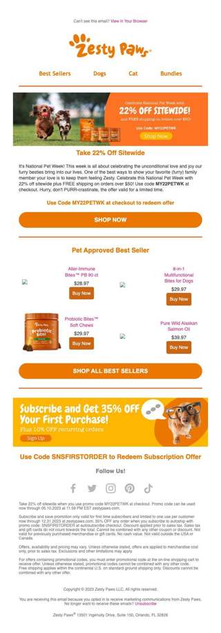 🐶🐱Get 22% Off Sitewide for National Pet Week