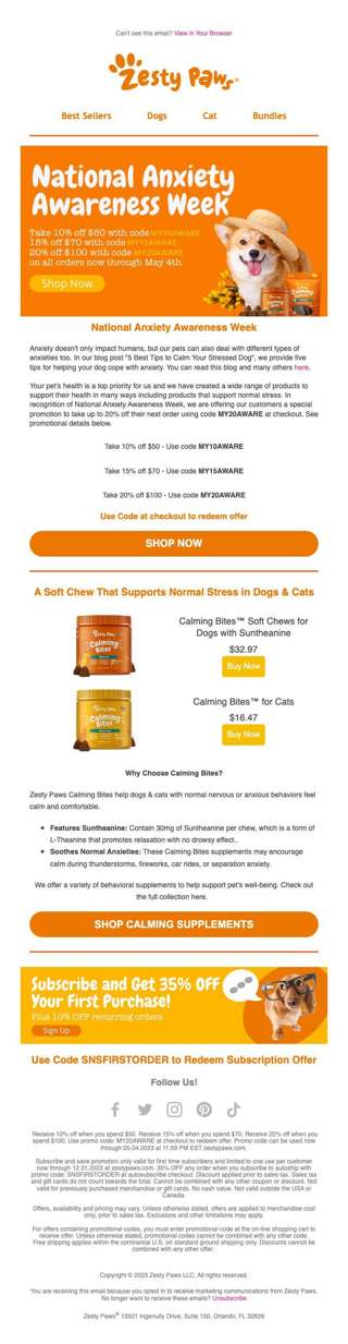 Take up to 20% off for National Anxiety Awareness Week