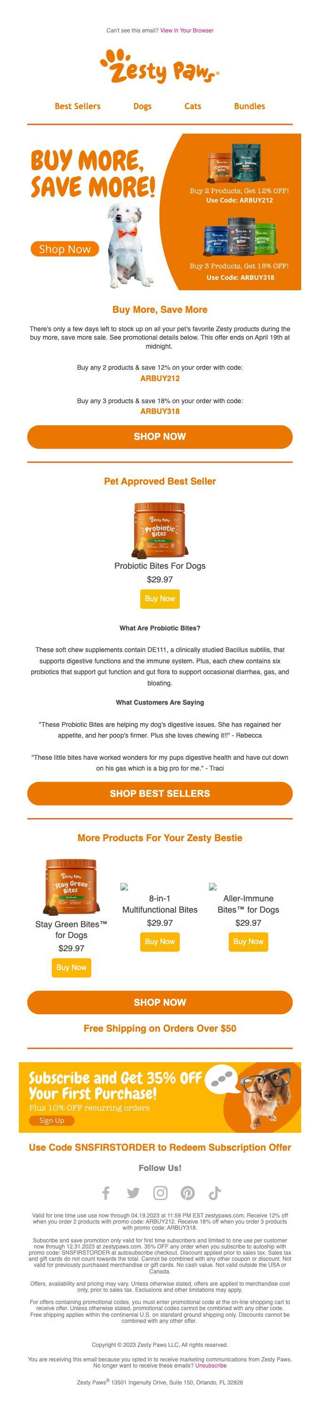 Take up to 18% off your next order