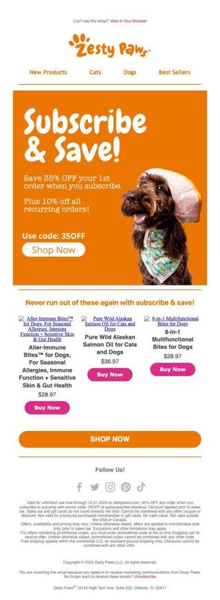 Make your pet and wallet happy with subscribe and save
