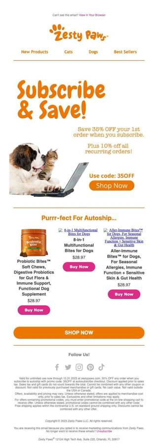🐶Barktastic Savings! 35% off first order with subscribe and save