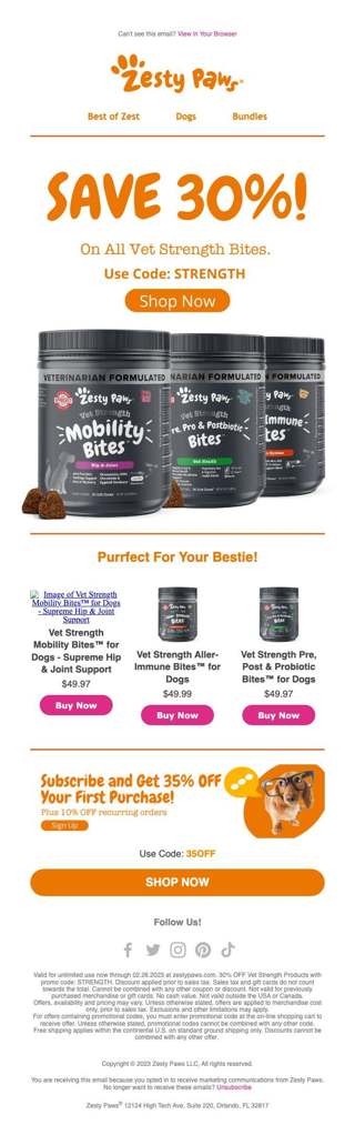 Ends TOMORROW❗ Vet Strength Bites 30% OFF CODE: STRENGTH 🐶