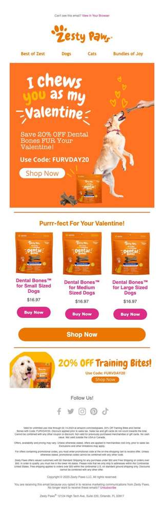 LIMITED TIME 20% OFF UR PUP’S V-DAY GIFT! 💗🐕