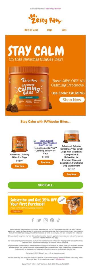 25% OFF Calming Bites for National Singles Day!🐾