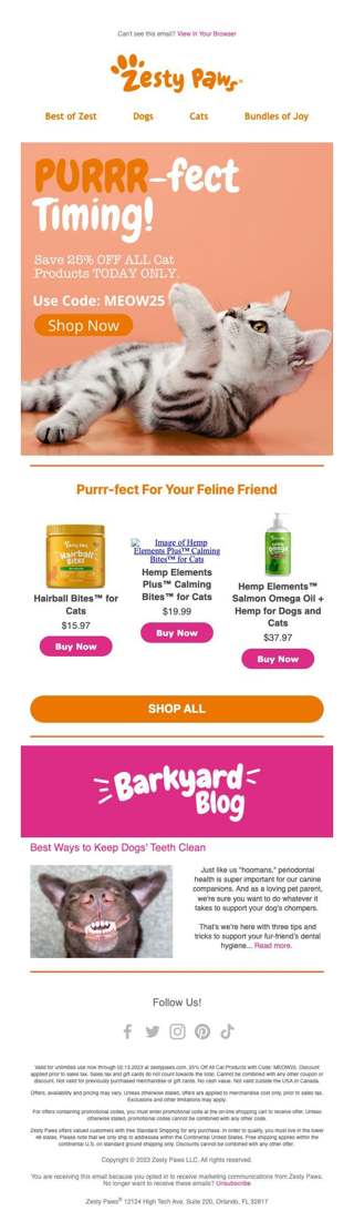 PURRR-fect Timing❗ 25% OFF All Cat Products TODAY ONLY🐈