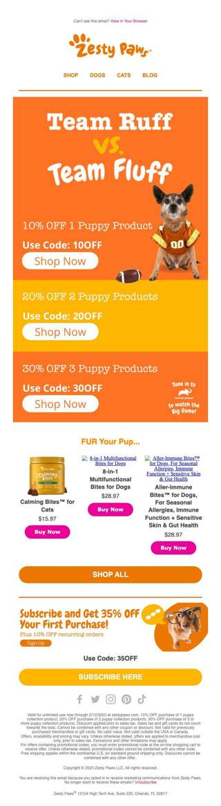 🐶GAMEDAY KICKOFF! Up to 30% OFF Puppy Products😍