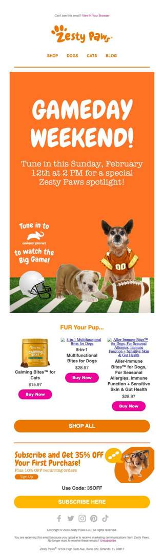 🐶ITS GAMEDAY! Tune Into Animal Planet for a Zesty Surprise😍