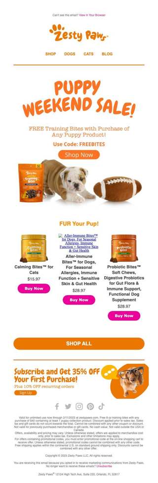 ✅FREE TRAINING BITES for Your Bestie With Any Puppy Product Purchase of $40+😍