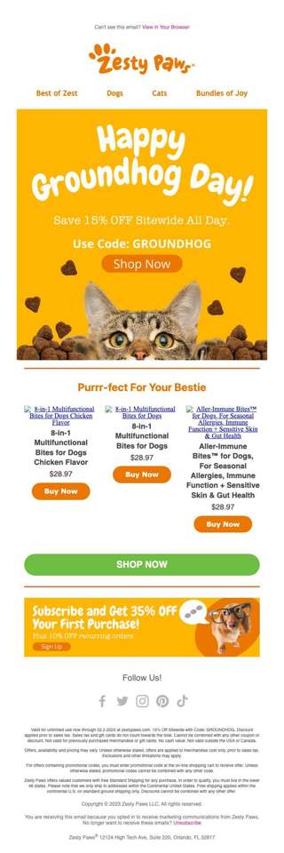 🧡15% OFF Sitewide🧡 Happy Groundhog Day!