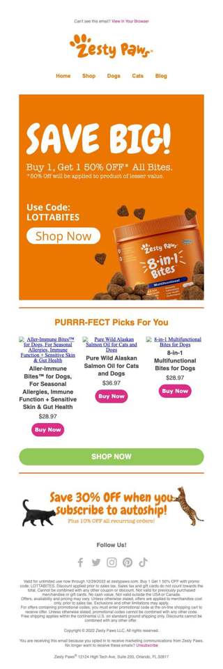 PAWSOME SAVINGS! B1G1 50% OFF Sitewide🧡