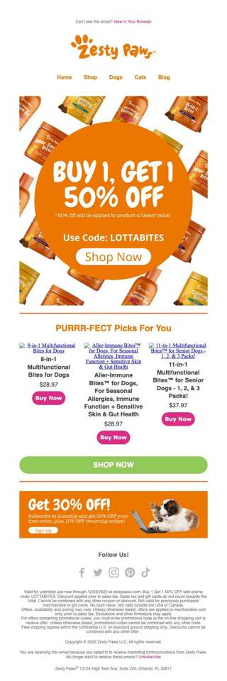 Buy 1 Get 1 50% OFF Sitewide🧡