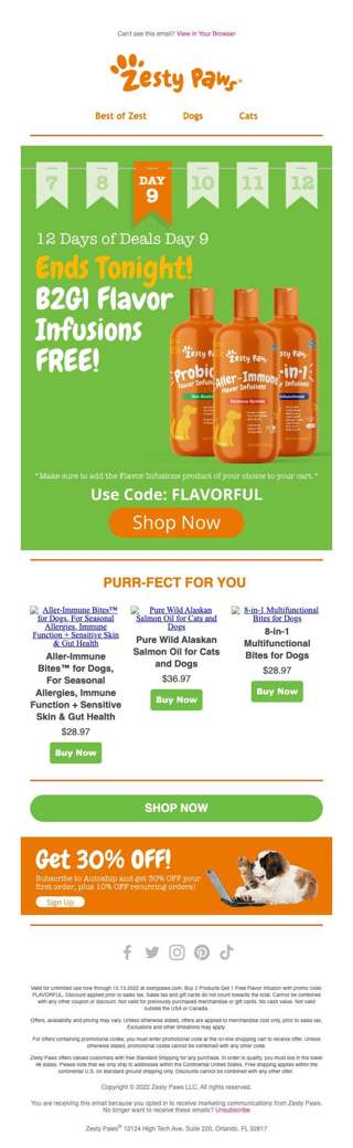 Ends Tonight🐾 Buy 2 Products & Get 1 Free Flavor Infusions❗